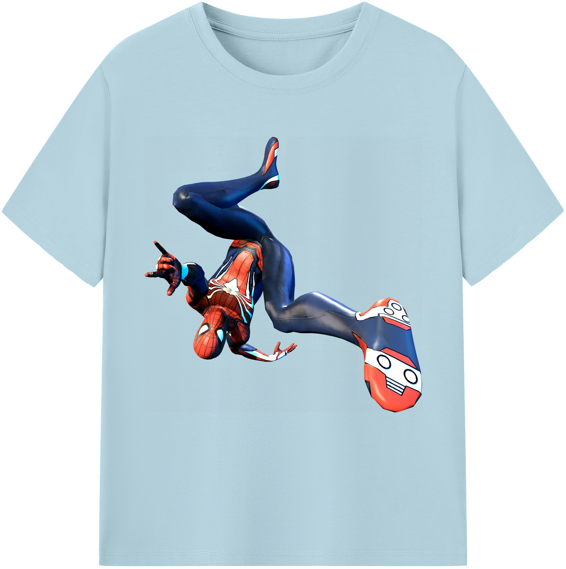 （画像用） Spider Man スパイダーマン 綿100％半袖Tシャツ（フロントプリント）